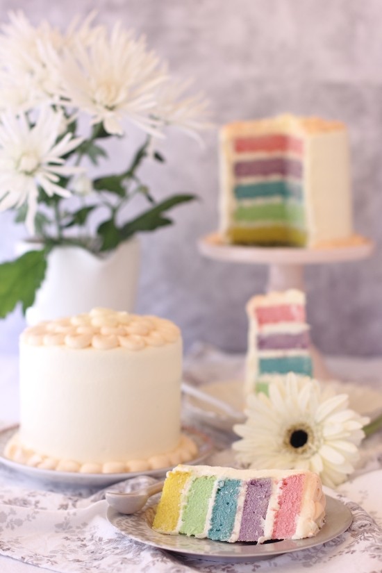 Rainbow Layer Cake 3 Cookcakesdeainhoa